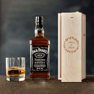 YourSurprise Whiskey in gegraveerde kist - Jack Daniels