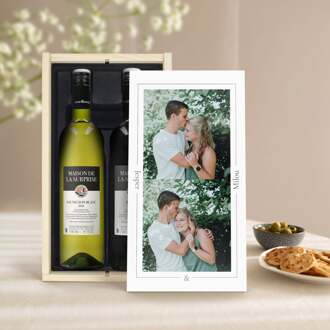 YourSurprise Wijnpakket in bedrukte kist - Maison de la Surprise - Merlot en Sauvignon Blanc