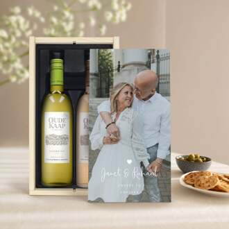 YourSurprise Wijnpakket in bedrukte kist - Oude Kaap - Wit en rosé