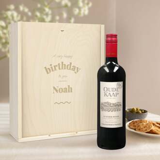 YourSurprise Wijnpakket in gegraveerde kist - Oude Kaap - Wit, rood en rosé