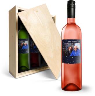 YourSurprise Wijnpakket met bedrukt etiket - Belvy - Wit, rood en rosé