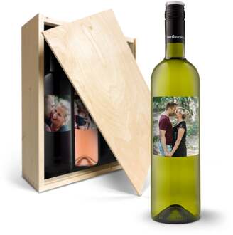 YourSurprise Wijnpakket met bedrukt etiket - Merlot, Syrah en Sauvignon Blanc