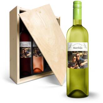 YourSurprise Wijnpakket met bedrukt etiket - Oude Kaap - Wit, rood en rosé