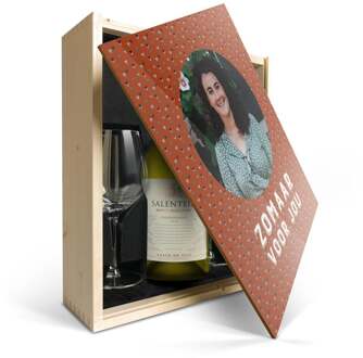 YourSurprise Wijnpakket met wijnglazen - Salentein Chardonnay - Bedrukte deksel