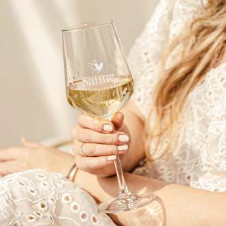 YourSurprise Witte wijnglazen graveren - Kristalglas - 1 stuk