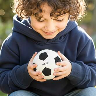YourSurprise Zachte voetbal met naam - ø 10 cm