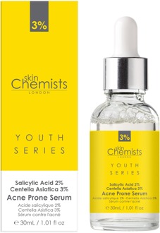 Youth Series Acnegevoelig Serum Salicylzuur 2%, Centella Asiatica 3% 30ml - maat