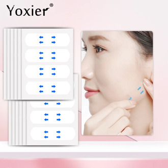 Yoxier 40Pcs Face Lift Stickers Invisible Waterproof Line Wrinkle Thin Face Facial Line V-Shape Face Lift Tape Scotch for Face