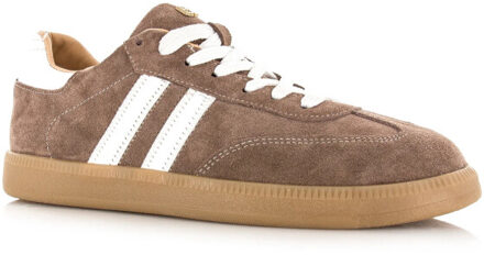 Yoyo lever/white lage sneakers dames - maat 39 Bruin