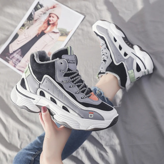 YRRFUOT 2020 Winter New Women's Shoes Plus velvet Casual Shoes Middle Women New Outdoor Trend Women Causal Sneakers All-match