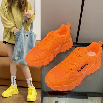 YRRFUOT Women Sneakers Solid color Fashion Shoes For Women 2020 Summer New Outdoor Thick bottom Trend Women Vulcanized Sneakers