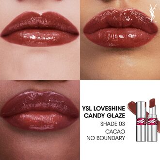 YSL Yves Saint Laurent Candy Glaze Lip Gloss Stick 3.2ml (Various Shades) - 3 - Cacao No Boundary