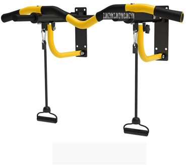 YT301 Indoor Rekstok Multifunctionele Pull Up Apparaat Staal Pijp Muur Chin Up Bar Enkele En Parallel Bar Fitnessapparatuur geel