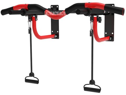 YT301 Indoor Rekstok Multifunctionele Pull Up Apparaat Staal Pijp Muur Chin Up Bar Enkele En Parallel Bar Fitnessapparatuur Rood