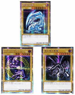 Yu Gi Oh Blue Eyes White Dragon Black Magician Red Eyes Dragon DIY Toys Hobbies Hobby Collectibles Game Collection Anime Cards