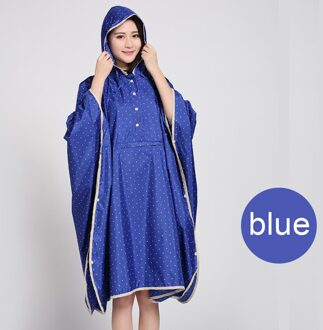 Yuding Regenjas Vrouwen Wandelen Polyester Poncho Fiets Regenkleding Vrouwen Capes en Poncho Blauw