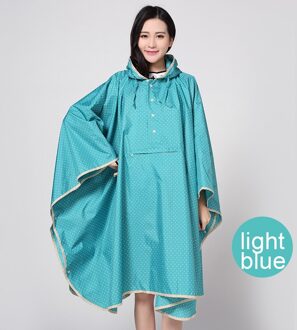 Yuding Regenjas Vrouwen Wandelen Polyester Poncho Fiets Regenkleding Vrouwen Capes en Poncho lucht blauw