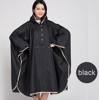 Yuding Regenjas Vrouwen Wandelen Polyester Poncho Fiets Regenkleding Vrouwen Capes en Poncho zwart