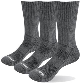 Yuedge Mannen Dikke Ademend Katoen Kussen Crew Outdoor Sport Wandelen Trekking Sokken Werk Boot Sokken Voor Mannen 38-47 eu 3p1901dgy / Xl heren 9-11 Us