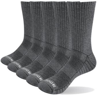 Yuedge Mannen Dikke Ademend Katoen Kussen Crew Outdoor Sport Wandelen Trekking Sokken Werk Boot Sokken Voor Mannen 38-47 eu 5p1901dgy / Xl heren 9-11 Us