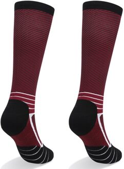 Yuedge Mannen & Vrouwen Kussen Comfort Hoge Elasticiteit Knie Hoge Compressie Sokken Voor Fietsen 1905R / XL 44-47