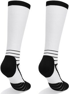 Yuedge Mannen & Vrouwen Kussen Comfort Hoge Elasticiteit Knie Hoge Compressie Sokken Voor Fietsen 1905W / L 39-43