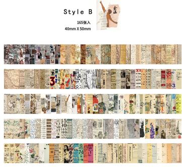 YueGuangXia Vintage Collage Paper Kraft Card Journaling Bullet Scrapbooking Material Paper Retro Words LOMO Cards 165pcs/lot