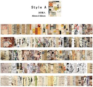 YueGuangXia Vintage Collage Paper Kraft Card Journaling Bullet Scrapbooking Material Paper Retro Words LOMO Cards 165pcs/lot