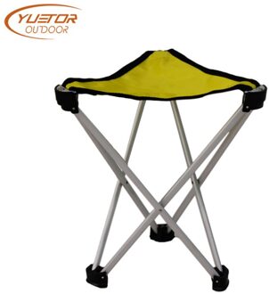 YUETOR OUTDOOR Driehoek Camping Kruk 7075 Aluminium Oxford Doek ULY Mesh ultralichte Opvouwbare Vissen Strand Ademend geel groot
