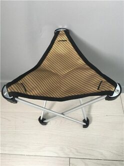 YUETOR OUTDOOR Driehoek Camping Kruk 7075 Aluminium Oxford Doek ULY Mesh ultralichte Opvouwbare Vissen Strand Ademend goud klein