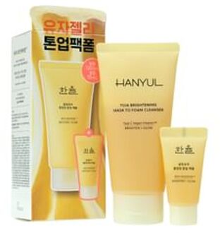 Yuja Brightening Mask To Foam Cleanser Special Set 2 pcs