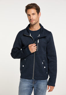 Yuka serie Gebreide fleece jas Heren marine gem - maat S Donker Marine