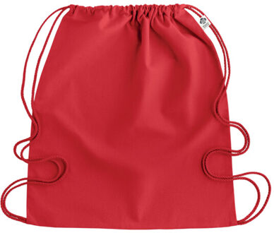 Yuki biologisch katoenen koorddraagtas - maat One size Rood