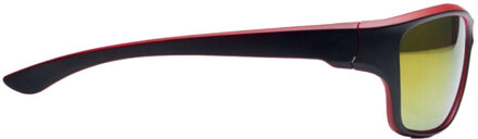 Yuma uv gespiegelde sportzonnebril - maat One size Rood