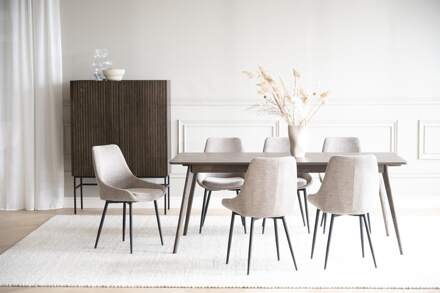 Yumi houten eettafel walnoot - 190 x 90 cm Bruin