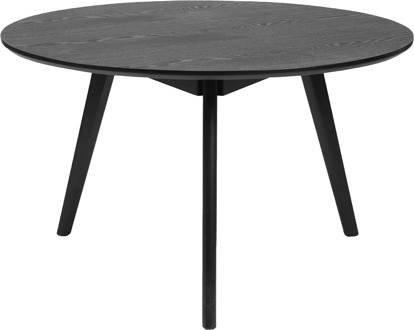 Yumi ronde houten salontafel zwart  - Ø90 cm
