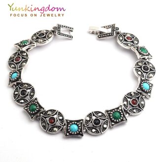 Yunkingdom Bohemian Etnische Sieraden Wit Goud Kleur Resin Armbanden Voor Vrouwen Armbanden YUN0584