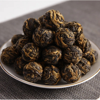 Yunnan Black Tea Fengqing Yunnan Red Red Silk Ball Mini Compressed Mini Puer Tea Small Pearl Tea in Bulk