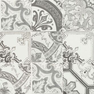 Yurtbay Tegel nikea sepia grijs mix 10,0x10,0 cm Mix,Grijs,Wit,Lichtgrijs