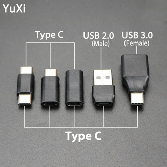 YuXi USB Type C to USB Adapter OTG USB C Male to Female Type C to USB 3.0 Female Adapter Charge Converter Data Connector