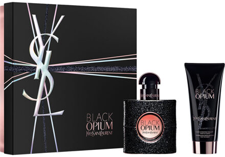 Yves saint laurent Black Opium Giftset - 30 ml eau de parfum spray + mini mascara 2 ml - cadeauset voor dames