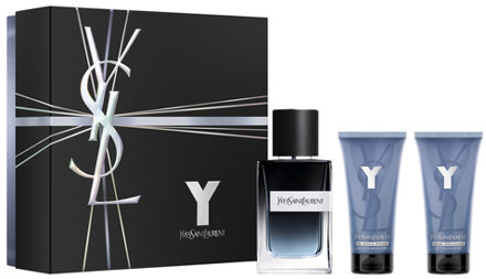 Yves saint laurent Y Giftset - 60 ml eau de parfum spray + 50 ml showergel + 50 ml aftershave balm - cadeauset voor heren