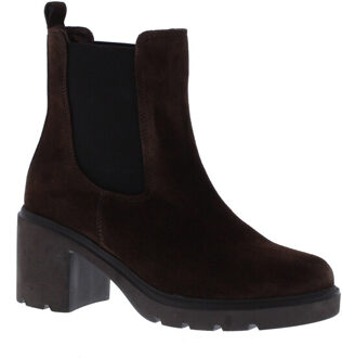 Yvette chelsea profiel blokhak | dames | maat: | leer Bruin - 40