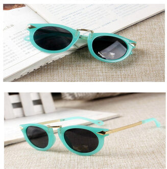 Ywjanp Kids Zonnebril Baby Jongens Meisjes Vintage Ronde Zonnebril Kinderen Pijl Glazen 100% Uv-bescherming Óculos De Sol Gafas Groen