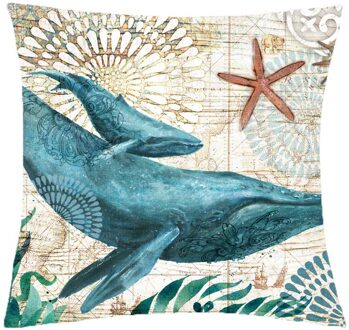 Ywzn Schildpad Kussensloop Zee Stijl Octopus Afdrukken Polyester Sierkussen Case Cover Zee Kussenslopen Kussensloop 2