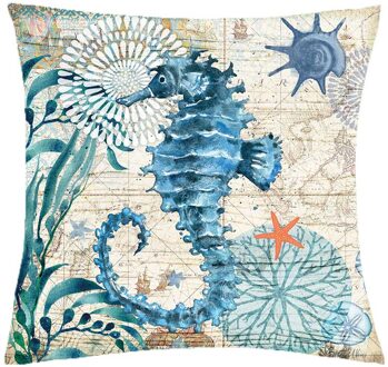 Ywzn Schildpad Kussensloop Zee Stijl Octopus Afdrukken Polyester Sierkussen Case Cover Zee Kussenslopen Kussensloop 3