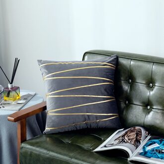 Ywzn Zwarte En Witte Geometrische Decoratieve Kussenslopen Polyester Sierkussen Case Gestreepte Geometrische Kussensloop Kussensloop geel-113-1