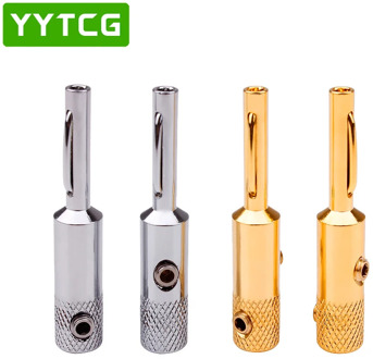 YYTCG 2pairs/4pcs Banana Plug Connector Corrosion-Resistant Banana Connector for Audio Video Amplifier Speaker Cable Jack