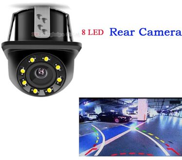 YYZ Dynamische Traject Tracks Achteruitrijcamera Reverse Backup Voertuig parktronic camera en 4.3 inch HD Parking Mirror Monitor 8 LED