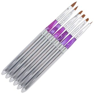Yzwle 6 Stks/pak Afneembare Nail Art Schilderij Tekening Pen Brush Set Voor Acryl Nail Uv Gel Nagels Beauty Tools Borstels 29